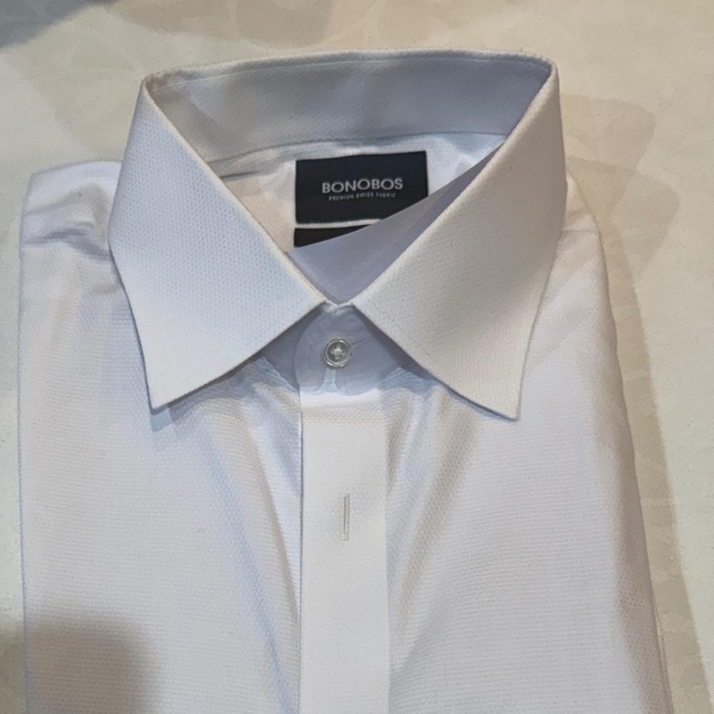 Bonobos Shirt, Freshly Laundered, 17.5,35!